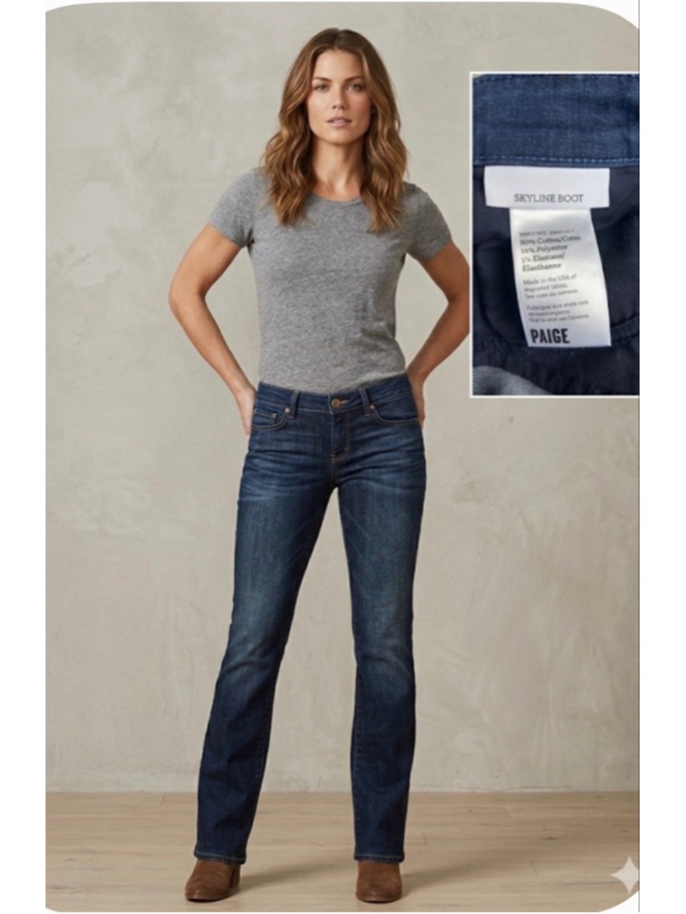 Women's PAIGE Blue Skyline Boot Cut Jeans Size 29